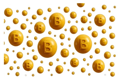 particella di vitamine b fluttuano in aria, iperrealistica 4k sticker