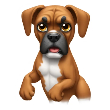 boxer dog boxing  sticker