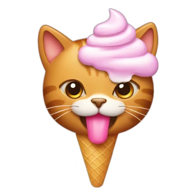 Cat wirh a ice cream sticker