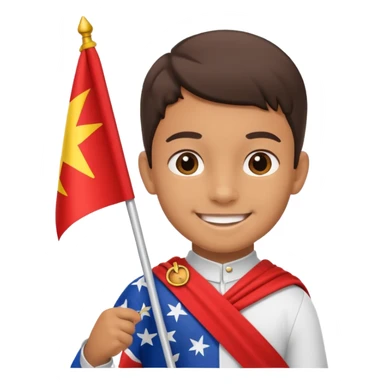Flag Bearer kid sticker