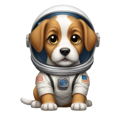 astronaut puppy sticker