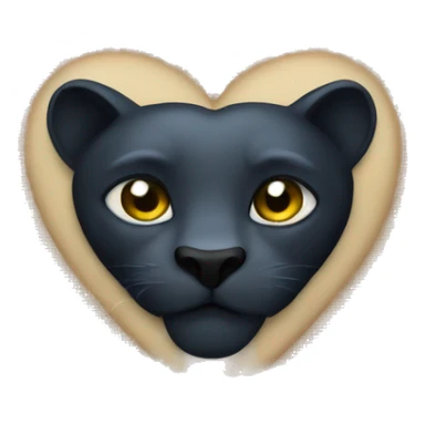 panther heart sticker