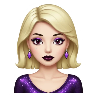 Glitter noir darling sticker