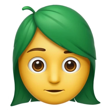 grüne feder ohne gesicht sticker