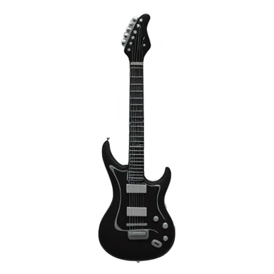 alien black guitar sticker