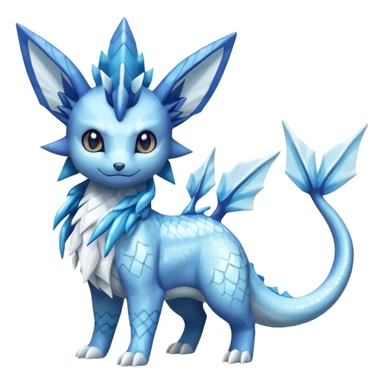 Snowy Flakey Scaly Vaporeon-Glaceon-Suicune-Amaura-Dialga-fusion sticker