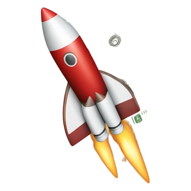rocket ship propelled by cash money  sticker
