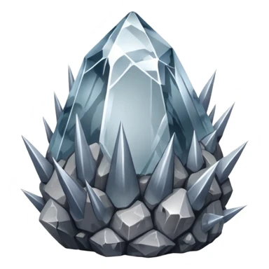 quartz rock mineral with spikes sticker