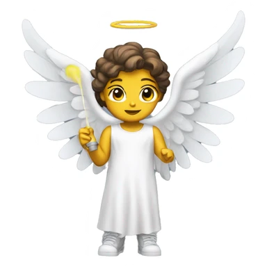 Angel with spray paint  sticker