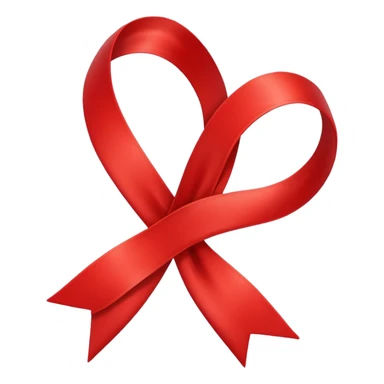 single of red ribbon sticker