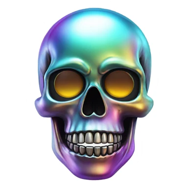 Skull multi chrome sticker