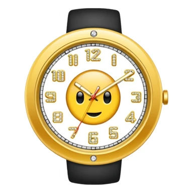 Crea un reloj de oro amarillo con muchos diamantes, sin la cara de fondo sticker