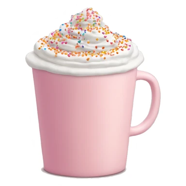 Light pink pumpkin latte with Multicolored Sprinkling sticker