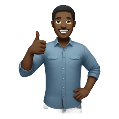 Black man giving thumbs up  sticker