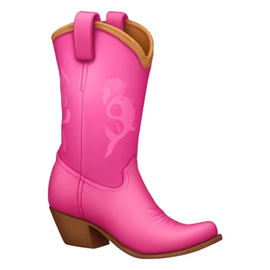 Pink cowgirl boot sticker