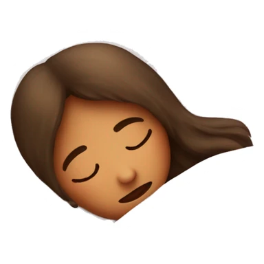 Sleeping girl in a bed under comfy covers sticker