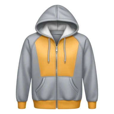 a Hoodie with silver zipper sticker