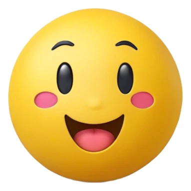 goofy stress ball with a funny face playful emoji style sticker