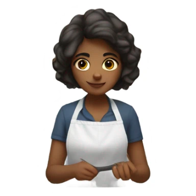 Girl cooking  sticker