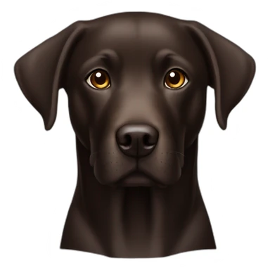 Dark brown labrador head sticker