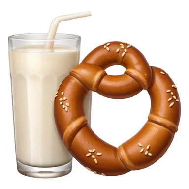 Pretzel and milk sticker