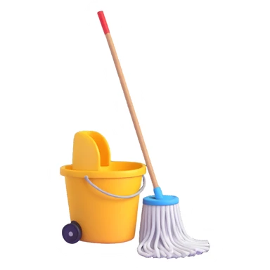 mop and bucket sticker