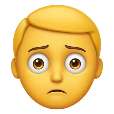 yellow emoji concerned sticker