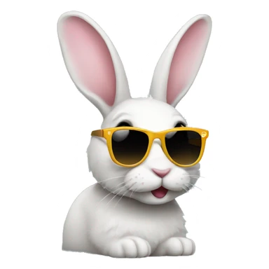 bunny with sunglasses sticker