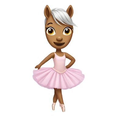Horse in a ballet dress sticker