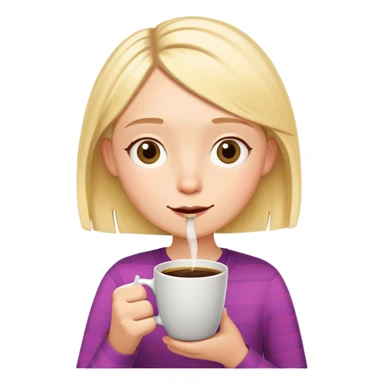 lola from charlie and lola drinking coffee sticker