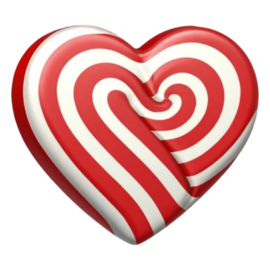 heart shaped peppermint candy sticker