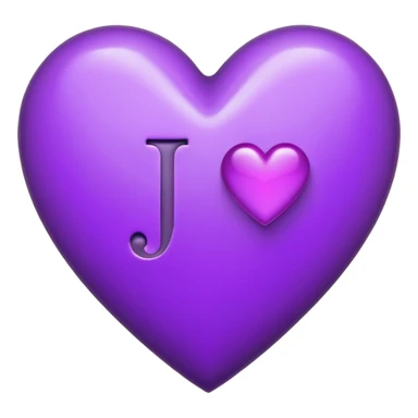 The Letter “j” inside a Purple Heart sticker