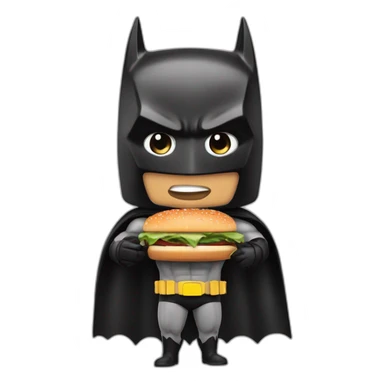 Batman qui mange un hamburger sticker