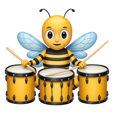 drum player bee sticker