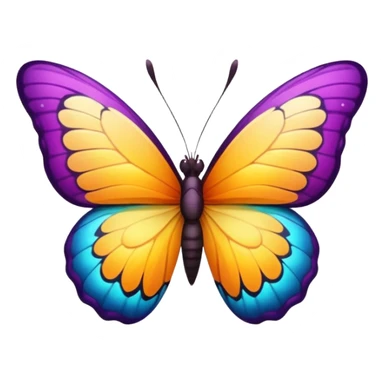 butterfly on flower sticker