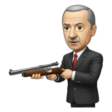 erdogan-is-shooting-with-shotgun sticker