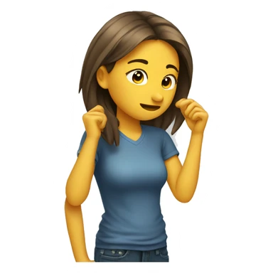 Girl scratching head  sticker