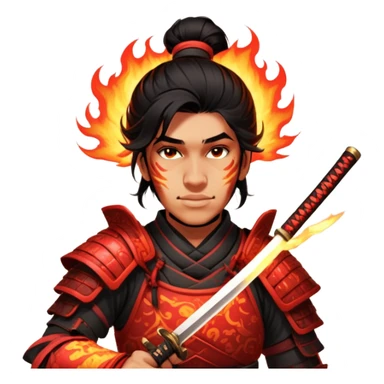 Fire-Wielding Samurai sticker