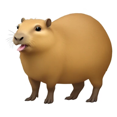 capybara with ducklng on nose sticker