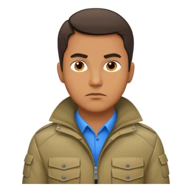 man wearing bullet proof jacket sticker