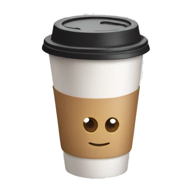 Plain coffee takeaway cup sticker