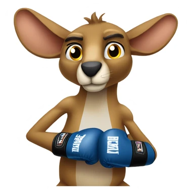 Kangroo wear boxing gloves  sticker