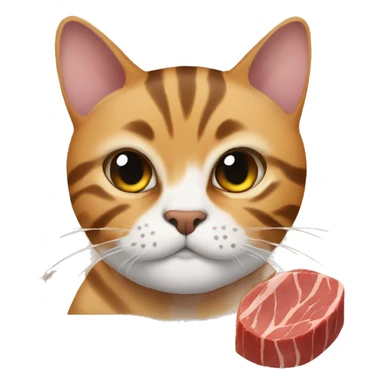 Cat, bengal, eat meat sticker