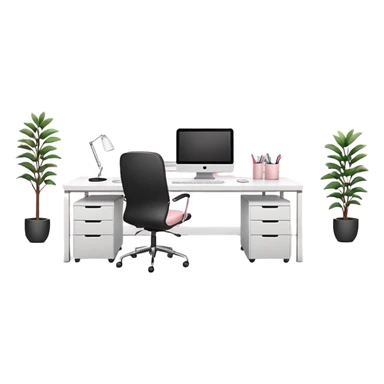 Light Pale Pink Office Space for Lease sticker