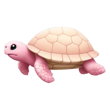 light pink turtle with a bow sticker
