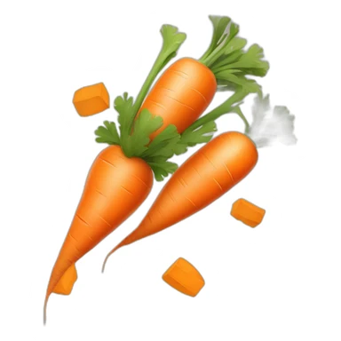 one carrot-colored New Year's gift sticker