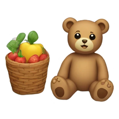 Teddy bear on a picnic blanket  sticker