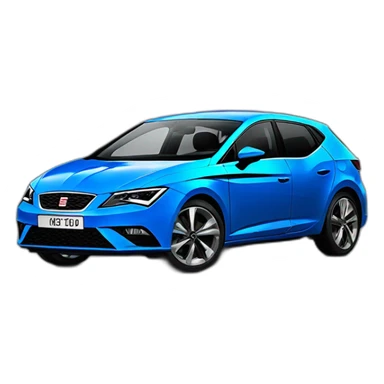 seat leon electric blue front sticker