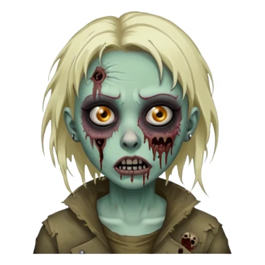 Zombie girl with a septum piercing sticker