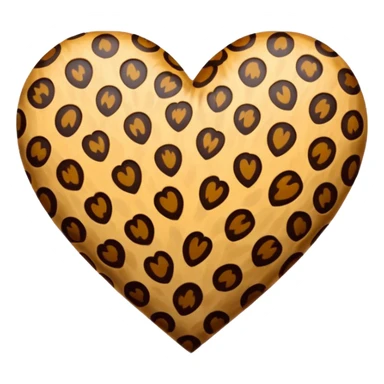 leopard print heart emoji sticker